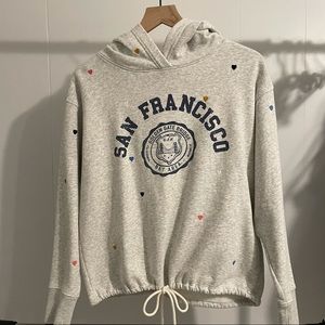 gap san francisco embroidered heart hoodie